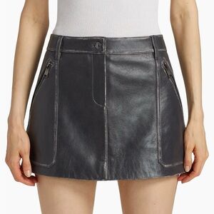 MICHAEL Michael Kors Metallic Leather Skirt